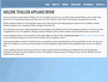 Tablet Screenshot of killeenappliancerepair.com